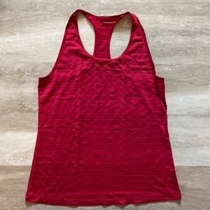 Raspberry medium BCG striped tank top